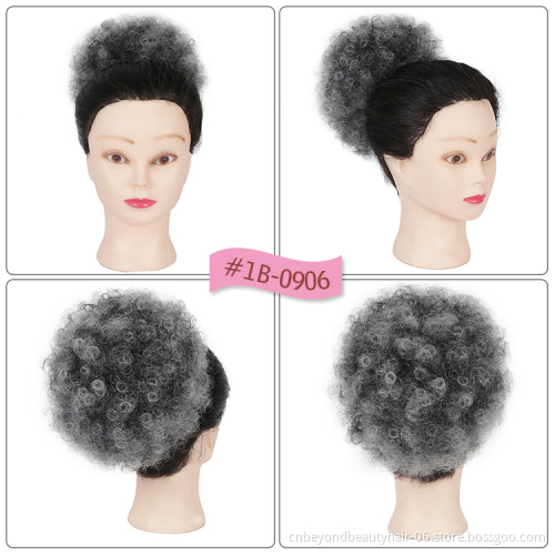 Puff Afro Curly Chignon Wig Drawstring Ponytail Short Afro Kinky Pony Tail Clip In on African Synthetic Hair Afro Bun